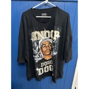 Snoop Dogg Graphic T-Shirt Dogg Supply Black Men's Size 3XL Hip Hop Rap Tee #90